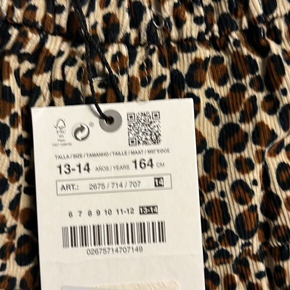 ZARA Kids | Animal Print | FINE WALED CORDUROY SKIRT - Picture 6 of 7